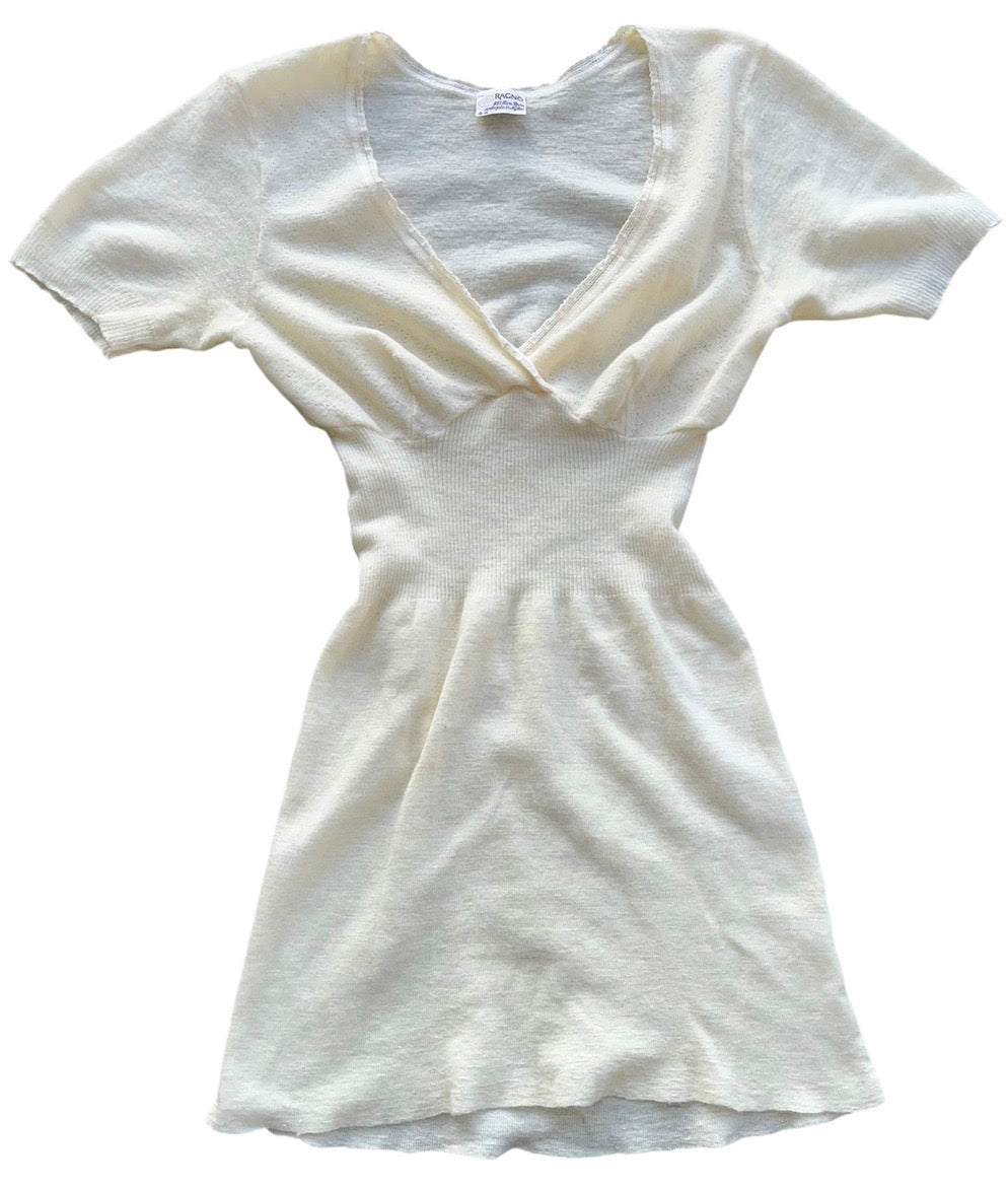italian vintage ivory top