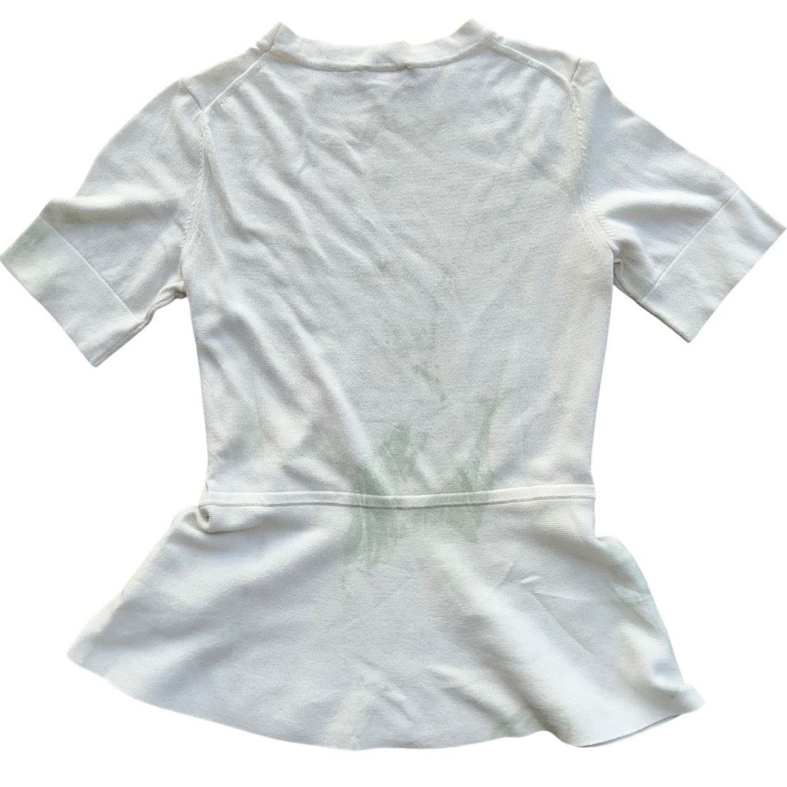 distressed peplum top